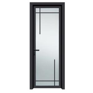 Heavy Duty Double Glass Front Aluminum Swing Door Sound Insulated