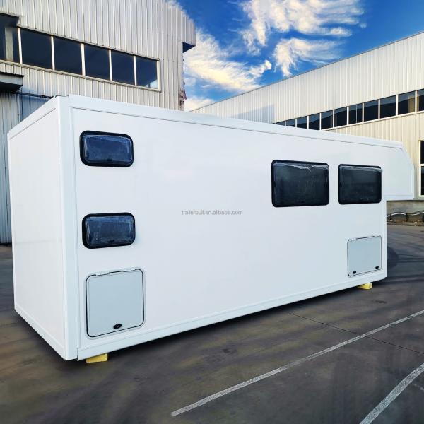 DIY Camper Trucks 20ft RV Trailer Alcove Truckbody with Gooseneck for Windows 5x 600 x 1200 mm