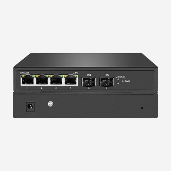 4 10/100/1000/2500 Mbps RJ45 Ports Interface Smart 2.5 Gigabit Switches With 2 10Gbps SFP+ Ports For Home