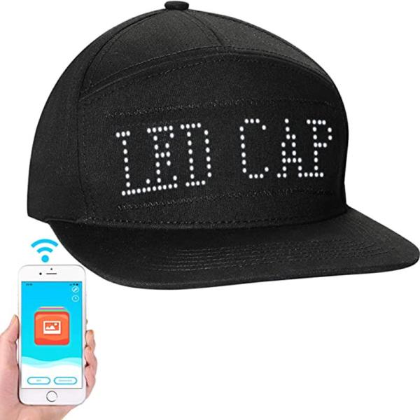 Programmable Bluetooth LED Hat Display Message Editable Cool Caps