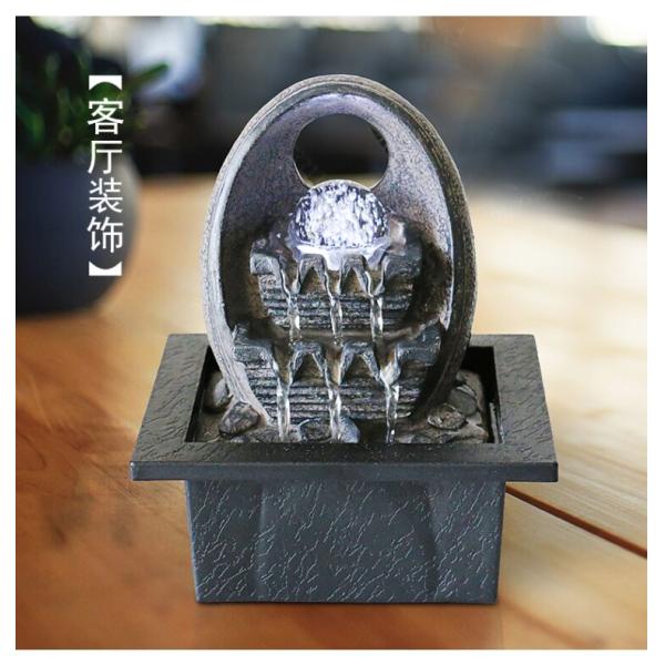 Contemporary Lighted Glass Ball Water Fountain