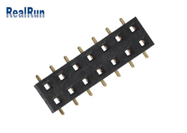 Brass PA6T  Female Header Connector  2×7 SMT H3.5 500VAC With Post Cap
