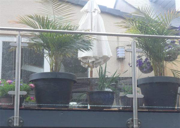 Modern Stainless Steel Glass Balustrade Frameless Railing Post Easy DIY Install