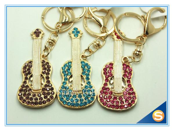Custom Musical Keychains Guitar Shape Keychain New fashion gift metal cute keychain