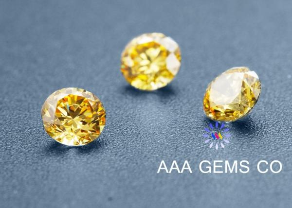 Rynthetic Yellow Moissanite Round , Flower , Star G or H In Color