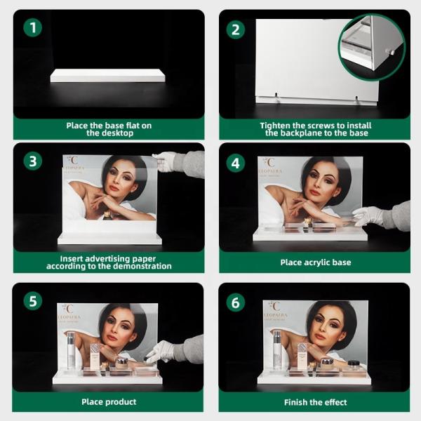 Acrylic Display Skincare Stand Perfume Displays Countertop Cosmetic Storage Display Box