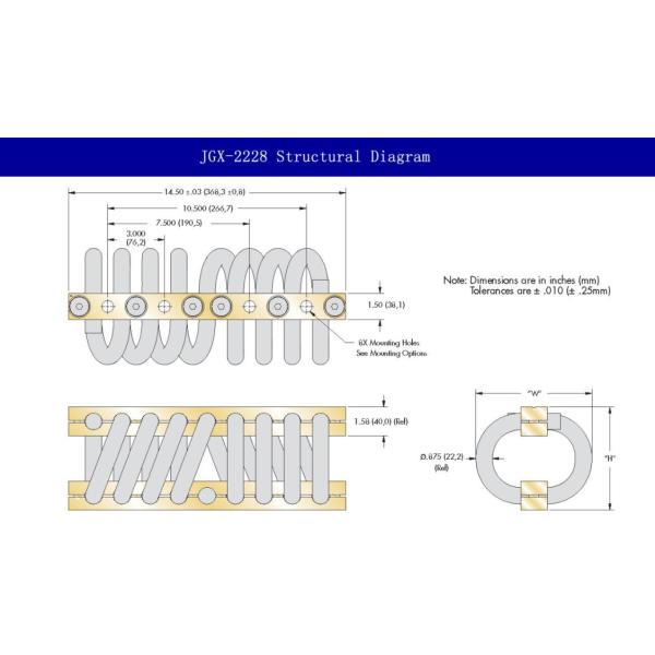 Amortisseur de vibration durable de câble métallique de Kacise pour la longue durée de vie de caméra/bourdon