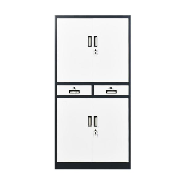 Metal Office Steel Storage Cupboards With Middle Two Drawers