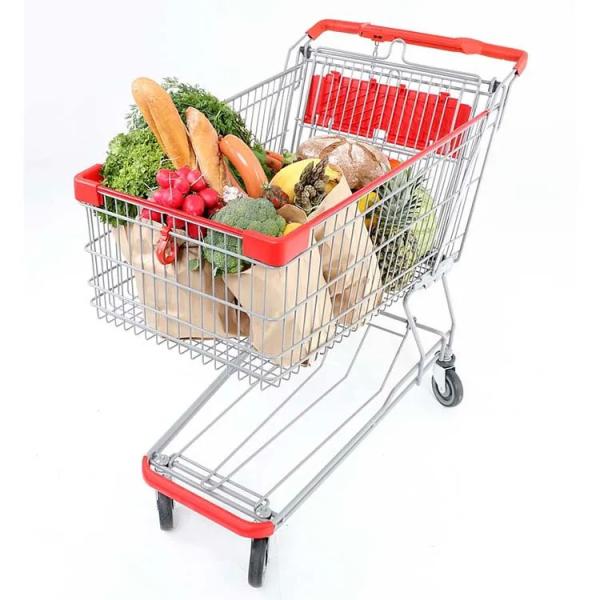 Wholesale Heavy Duty Metal Shopping Trolley Cart Collapsible Shopping Cart