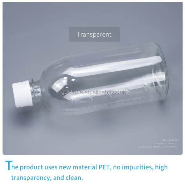 Shrink Sleeve 1000ml 500ml PET Screw Top Plastic Bottle 38g 51g