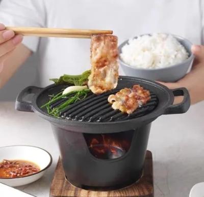 Grelha de churrasco portátil de liga de alumínio Equipamento de cozinha comercial Preto