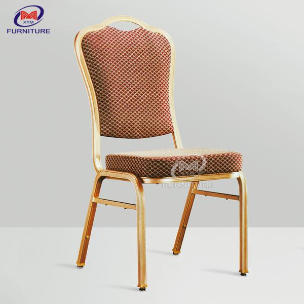 Luxury Stackable Hotel Banquet Chair Non Upholstered Dining Chairs With Adjustable Foot Plug