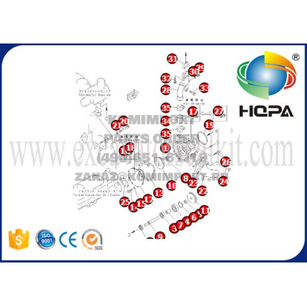 6151-61-1101 bomba de água do motor 6151-61-1102 diesel para KOMATSU D75A PC300-3 PC400-1/3/5