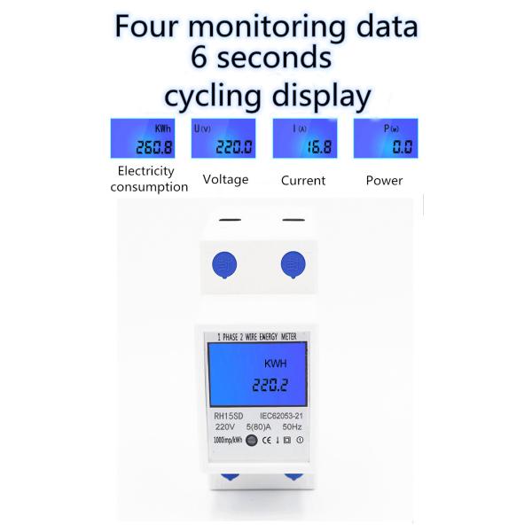 New style Mini Size DIN rail Digital panel meter multi-function energy meter