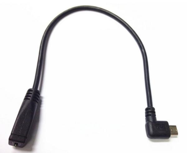 Micro USB 5 Pin female to Left angle 90 degree Micro 5P male plug extension Cable