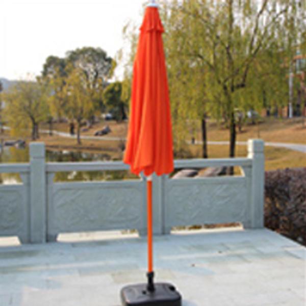 Orange Commercial Beach Umbrella , Professional Small Wood Beach Umbrella