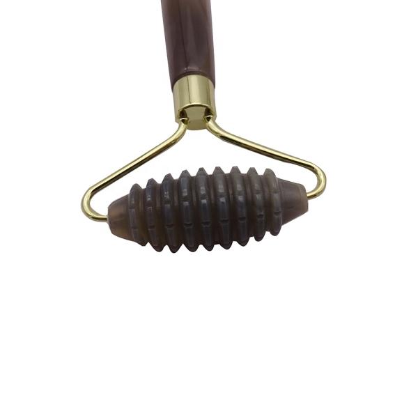 Massage Hammer Gray Agate Spiked Jade Roller for Natural Anti-Aging Facial Massage Therapy Eye Bag Anti-Aging Massage Tools