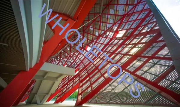 Akzo Nobel Coating Perforated Aluminum Panel 600*600mm Used In Sports Center