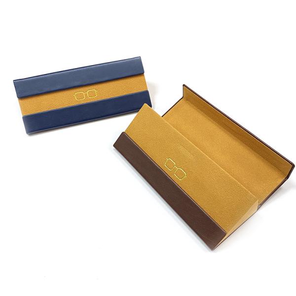 Custom Gold Stamping Folding Sunglasses case portable glasses bag