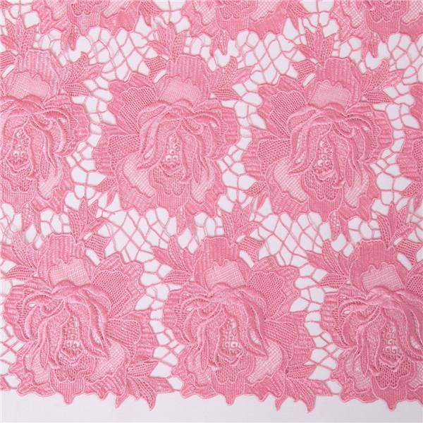 F50214 flower design embroidery nigerian guipure lace fabric for wedding dress/ garment/ suit