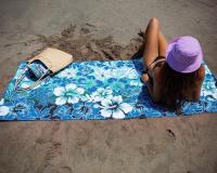 toalha de praia de microfibra personalizada sem areia sem areia com toalha de bolso de microfibra reciclada praia seca de natação