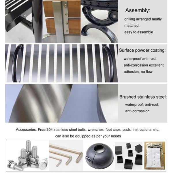 Место Суда коммерчески улицы СКАМЕЙКИ В ПАРКЕ нержавеющей стали дизайна Moden на открытом воздухе