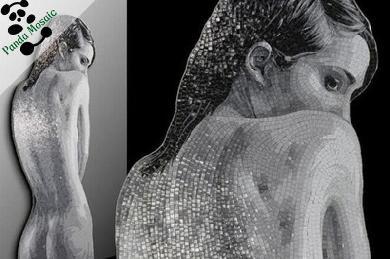 Sexy Lady Mosaic Art Glass Painting Mosaic Custom Wall Mural Mosaic Tile