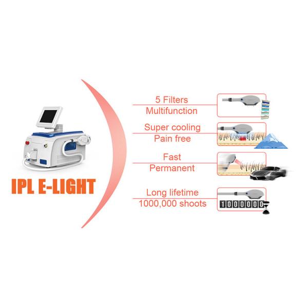 750nm à máquina da remoção do cabelo de 1200nm IPL branca