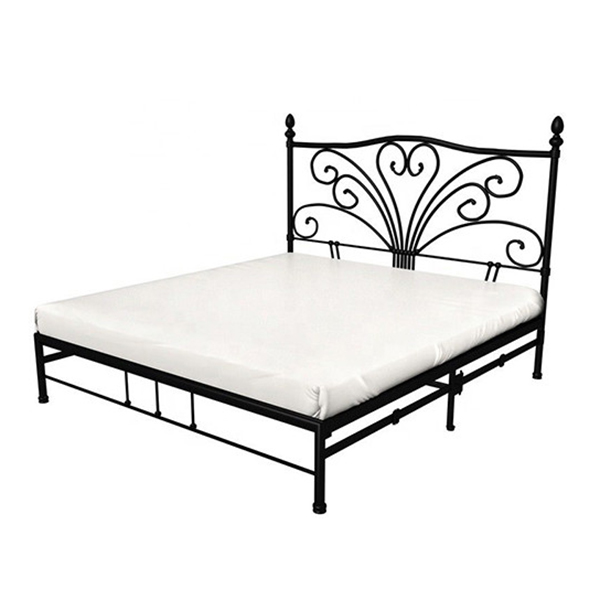 King Size Luxury Odm 0.8mm Metal Bunk Bed Frame Wrought Iron Modern