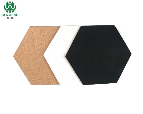 Natural Hot Sale Hexagonal Self-Adhesive Cork Board