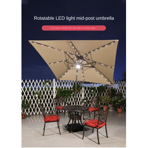 Aluminum Frame Garden Cantilever Parasol Umbrella Accept Customized OEM