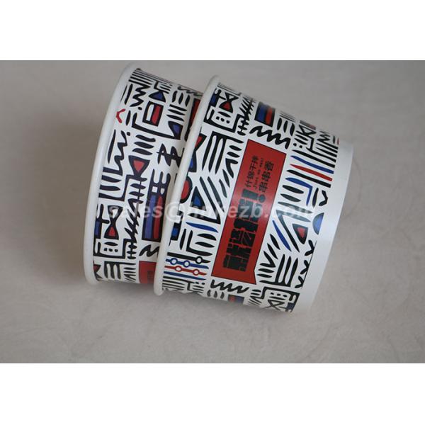 Offset Printing Disposable Ice Cream Cups , Ice Cream Paper Bowls Single Wall