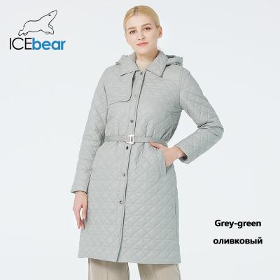 Versatile Bio Down Woman Coat Spring Quilted Jacket With Trenchcoat Style