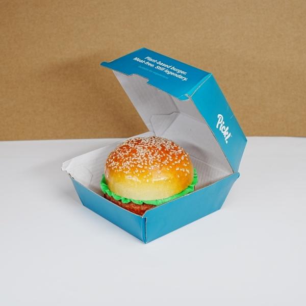 Emballage de boîtes de hamburgers fast food avec dossiers personnalisés personnalisation biodégradable