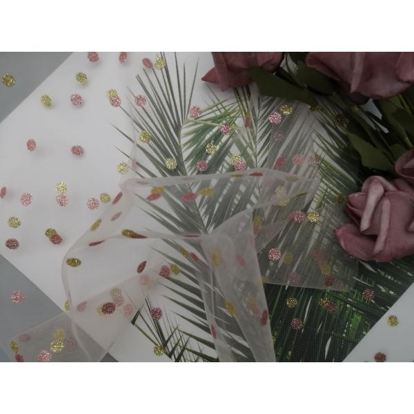 Фольга напечатала ткань Тюль яркого блеска