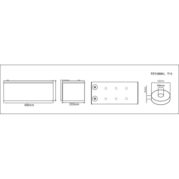 Stable Performance OPzV Gel Battery 12V150Ah ABS Battery Case With Prolonged Cycle Life
