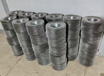 Stainless Steel Corrugated Industrial Steel Wire Roller Brush for Cleaning Metal Parts
