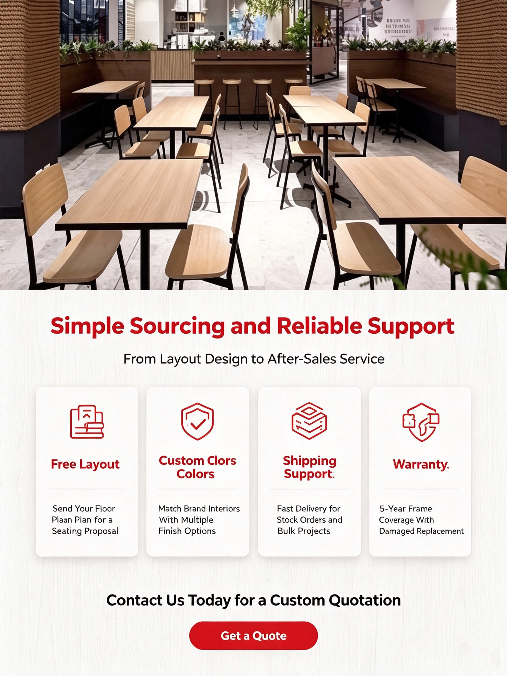 Commercial HPL Compact Dining Table and Chair Set, Waterproof Fireproof Anti-scratch Canteen Furniture for Restaurant Cafe School Hospital