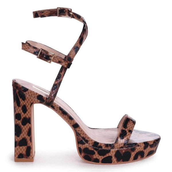 Two Mix Colors 8cm Platform Heel Shoes Handmade Ladies Fancy Heel Sandal