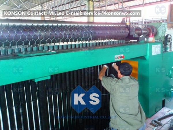 Double Rack Drive Gabion Machine / Hexagonal Wire Mesh Machine
