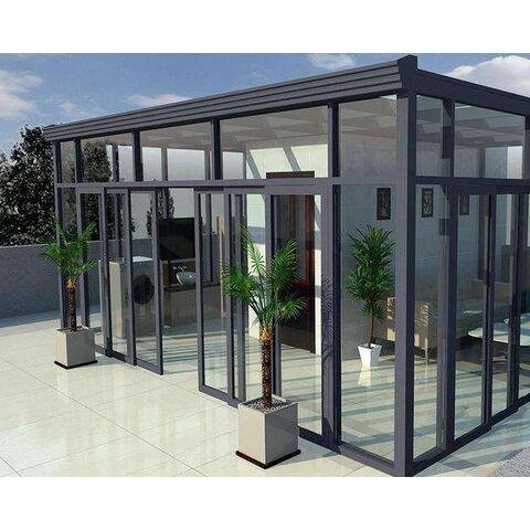 Toughened Glass Greenhouse Safe Home Winter Sun Room Thermal Insulation Aluminium And Glass Greenhouse Ultraviolet Protection