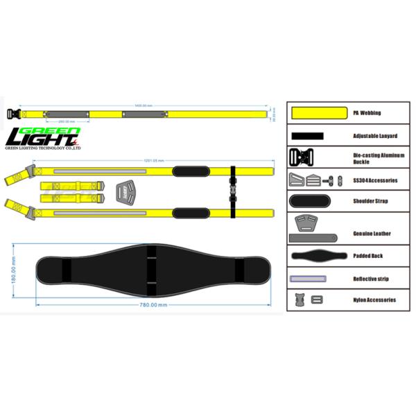 Регулируемые кожаные подпольные угольные шахтеры Найлоновые ремни безопасности Прикрепленные инструменты