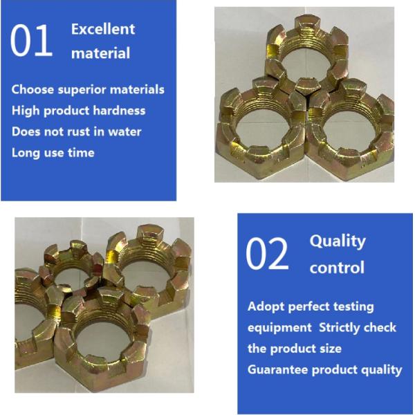 DIN935 Slotted Nut Hex Slotted Castle Nuts Grade 4.8/8.8/10.9/12.9Ect Standard DIN