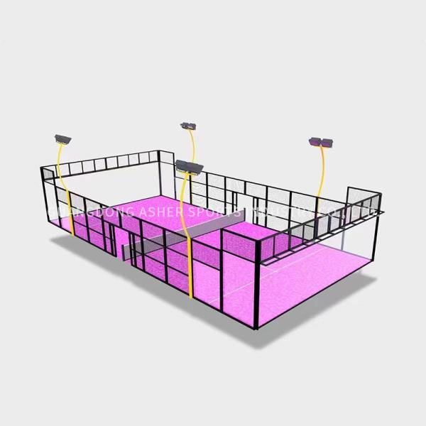Customized Durable Outdoor Padel Court Tennis Court With Anti-Slip Turf 10x20m Indoor Outdoor Cricket Court
