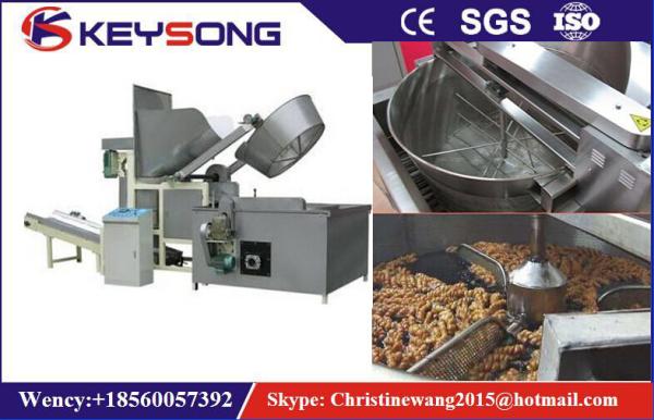 Oil - Water Mixed Snacks Frying Machine , Full Automatic Potato Chips Frying Machine