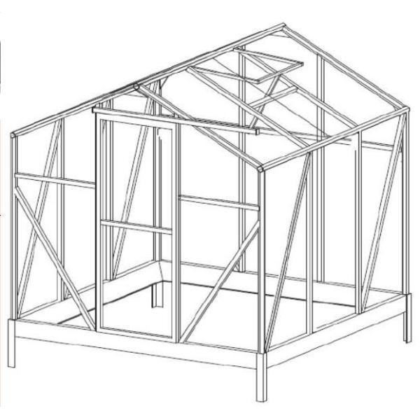 дом алюминиевой рамки сада шпиля механических инструментов сада 5cm солнечный зеленый