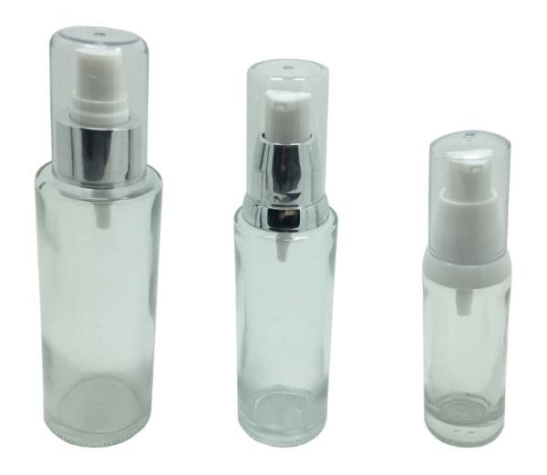 Lady Cosmetic Bottle Packaging , Glass Cosmetic Containers 15g 30g 50g 80g / 30ml - 120ml