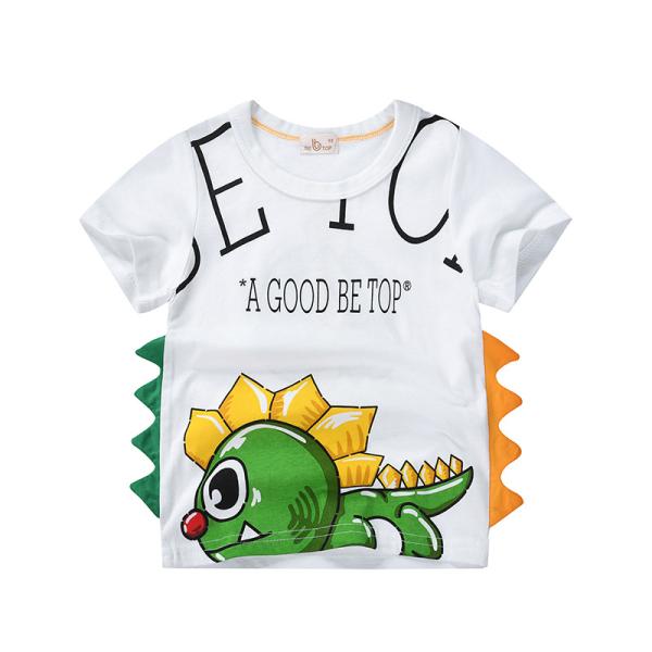 Boy T-Shirt New Dinosaur Children'S Short Sleeved Top Children'S Sports Shirts