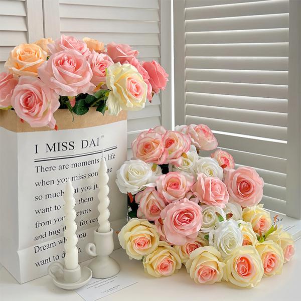 Rose artificial flower home living room decoration, Valentine's Day artificial flower wedding hall decoration