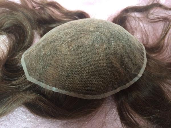 Elegant-wig high quality bleached knots French lace base toupee for women
